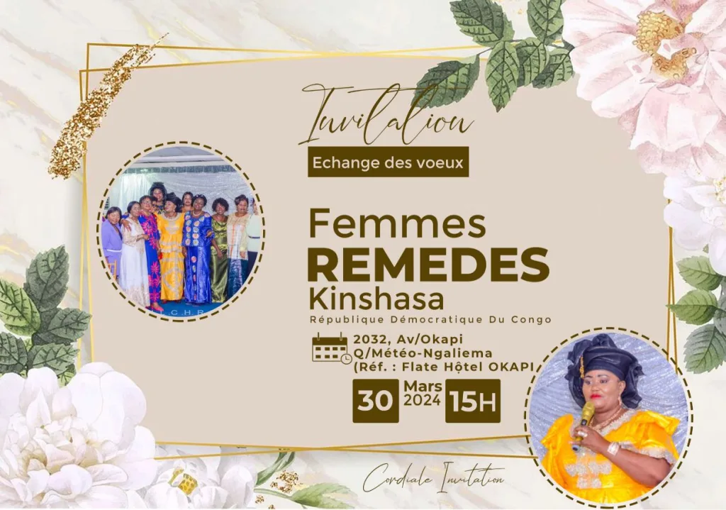 Affiche : Invitation pour les Femmes Remèdes de Kinshasa